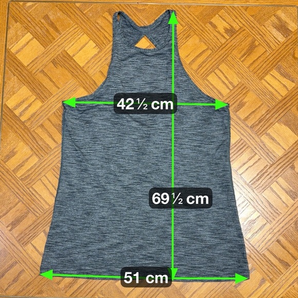 Lululemon Trapeze Twist Tank Top Heathered Gray Size 6 - Open Back Yoga Athletic - Picture 7 of 9
